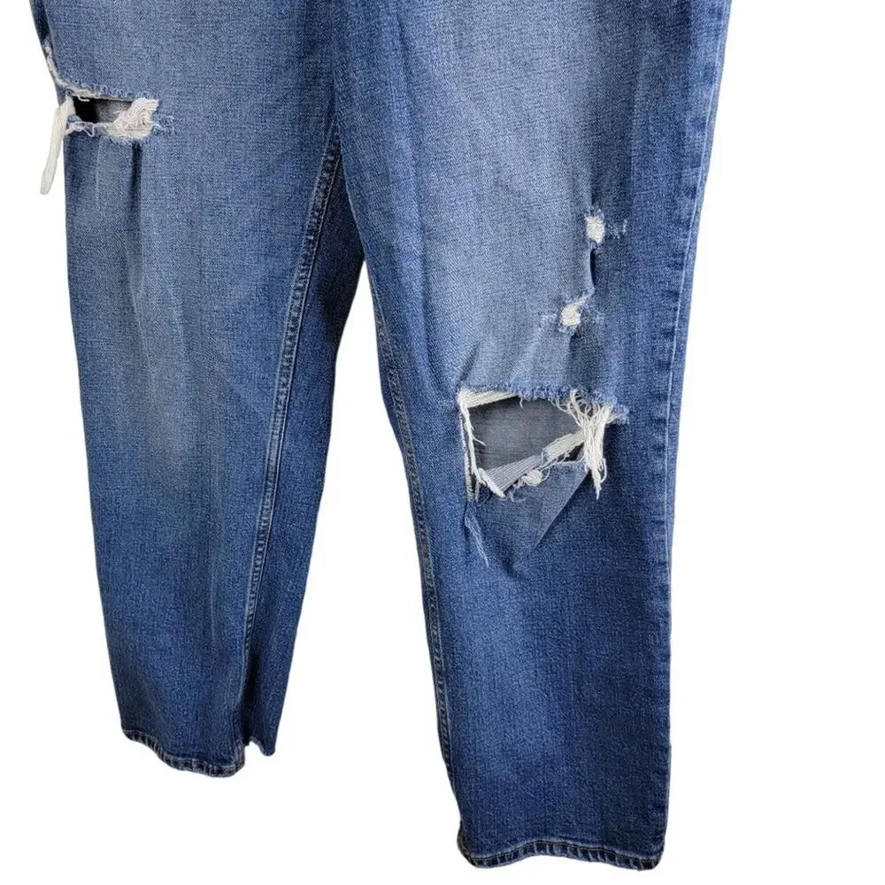 The Abercrombie & Fitch Ankle Straight Ultra Rise Jeans Womens size 31/12 Blue - Picture 6 of 8